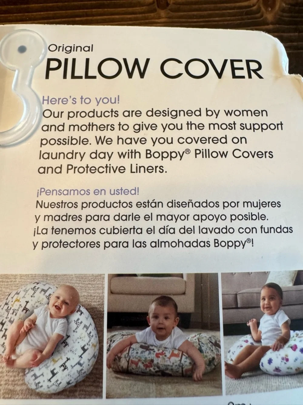Boppy Baby Pillow Cover Spice Woodland Print-New in Box